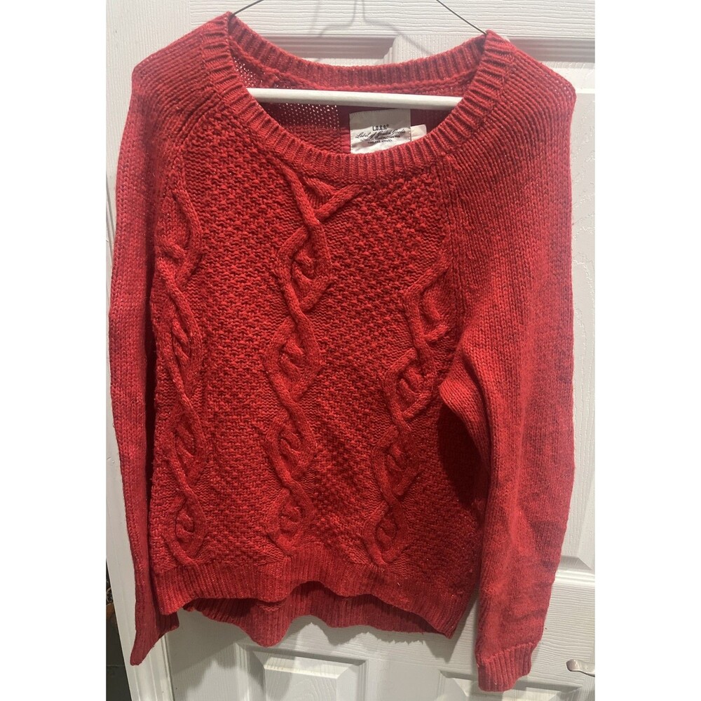 H & M Sweater L.O.G..G Womens Red Knit Large Pullover